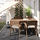 FALHOLMEN - table+4 chairs w armrests, outdoor, light brown stained/Frösön/Duvholmen beige | IKEA Taiwan Online - PE798493_S1