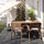 FALHOLMEN - table+4 chairs w armrests, outdoor, light brown stained/Kuddarna grey | IKEA Taiwan Online - PE798490_S1