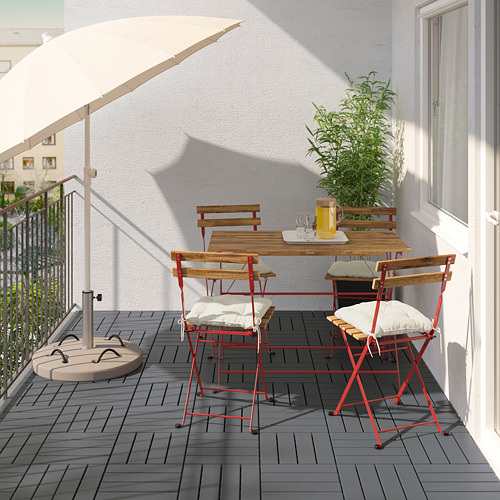 TÄRNÖ - 戶外餐桌椅組, 紅色/淺棕色 | IKEA 線上購物 - PE798566_S4
