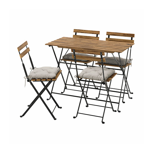 TÄRNÖ - 戶外餐桌椅組, 黑色/淺棕色/Kuddarna 灰色 | IKEA 線上購物 - PE798563_S4