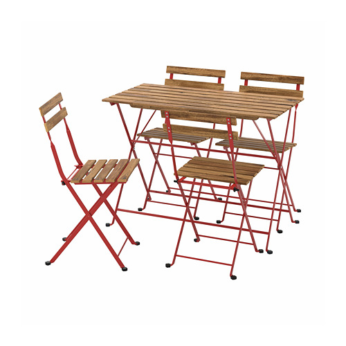 TÄRNÖ - 戶外餐桌椅組, 紅色/淺棕色 | IKEA 線上購物 - PE798562_S4