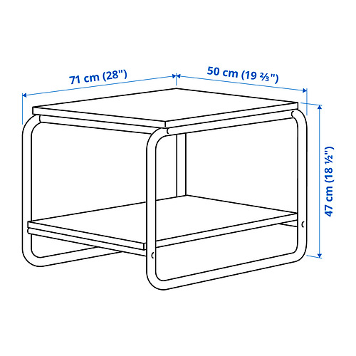 BAGGBODA side table light yellow 71x50 cm IKEA Taiwan Online