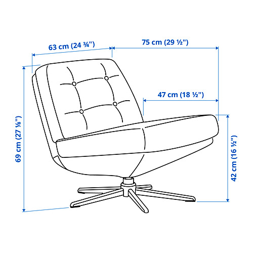 DYVLINGE swivel armchair