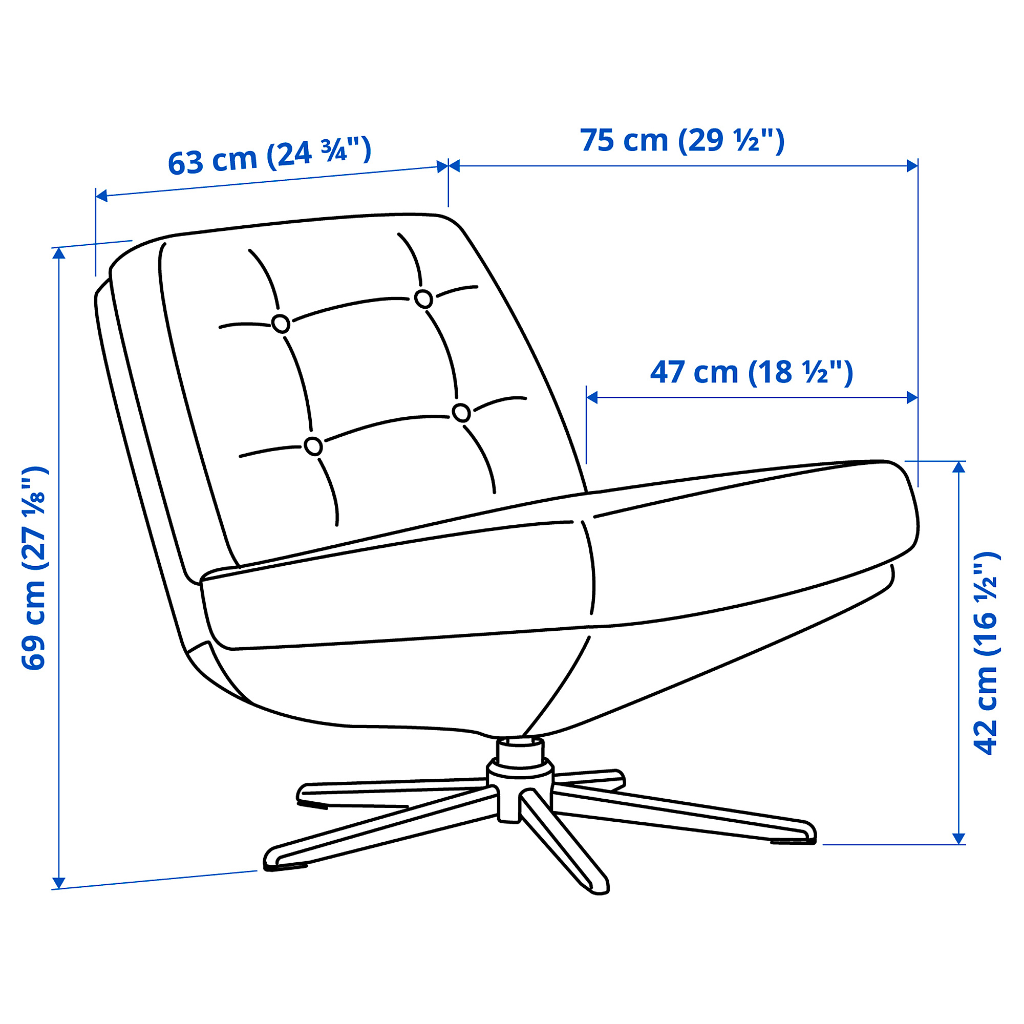 DYVLINGE swivel armchair