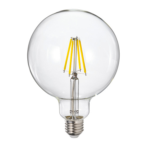 LUNNOM - LED bulb E27 806 lumen, dimmable/globe clear glass, 125 mm | IKEA Taiwan Online - PE989096_S4
