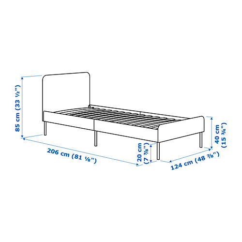 SLATTUM upholstered bed frame