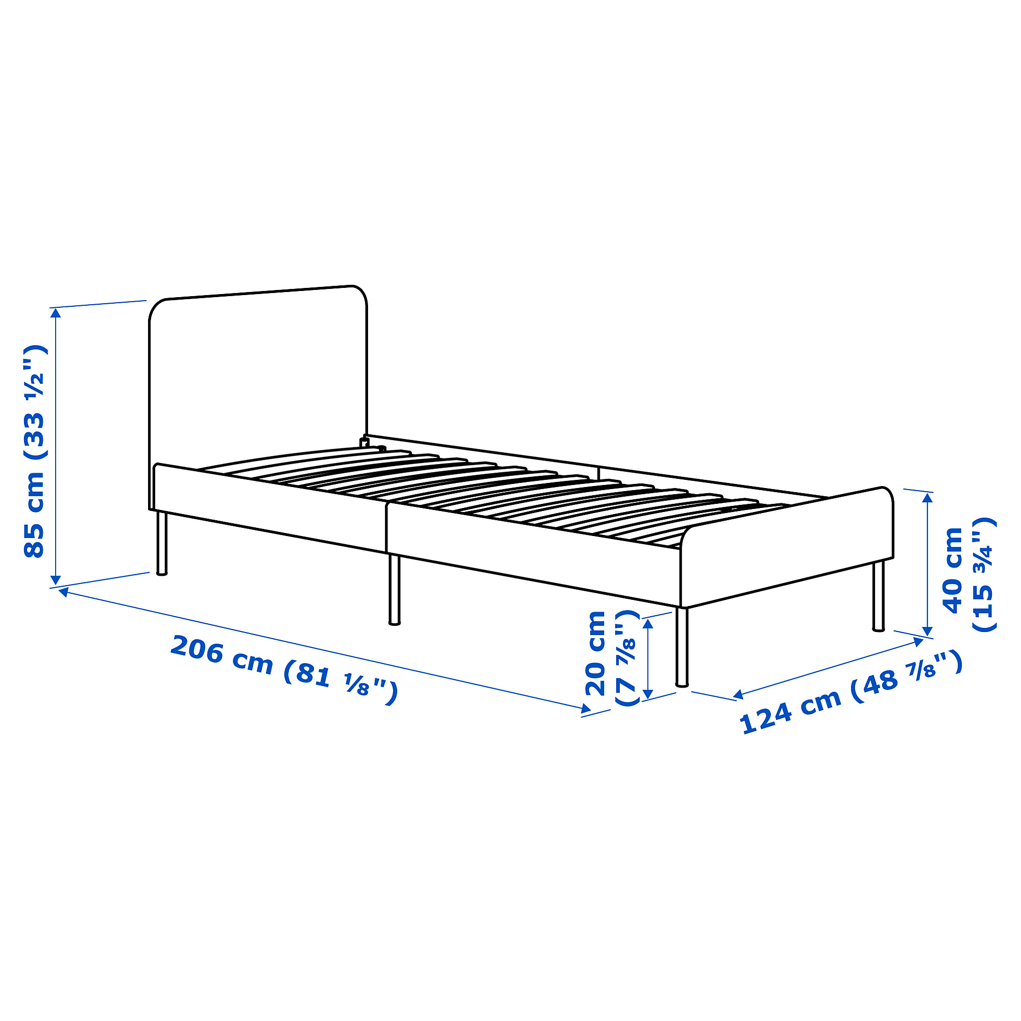 SLATTUM upholstered bed frame