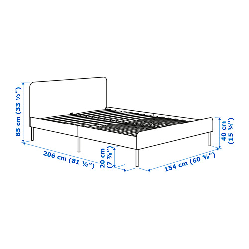 SLATTUM/KULLEN bedroom furniture, set of 4