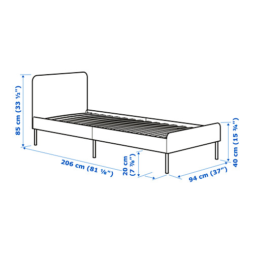 SLATTUM upholstered bed frame