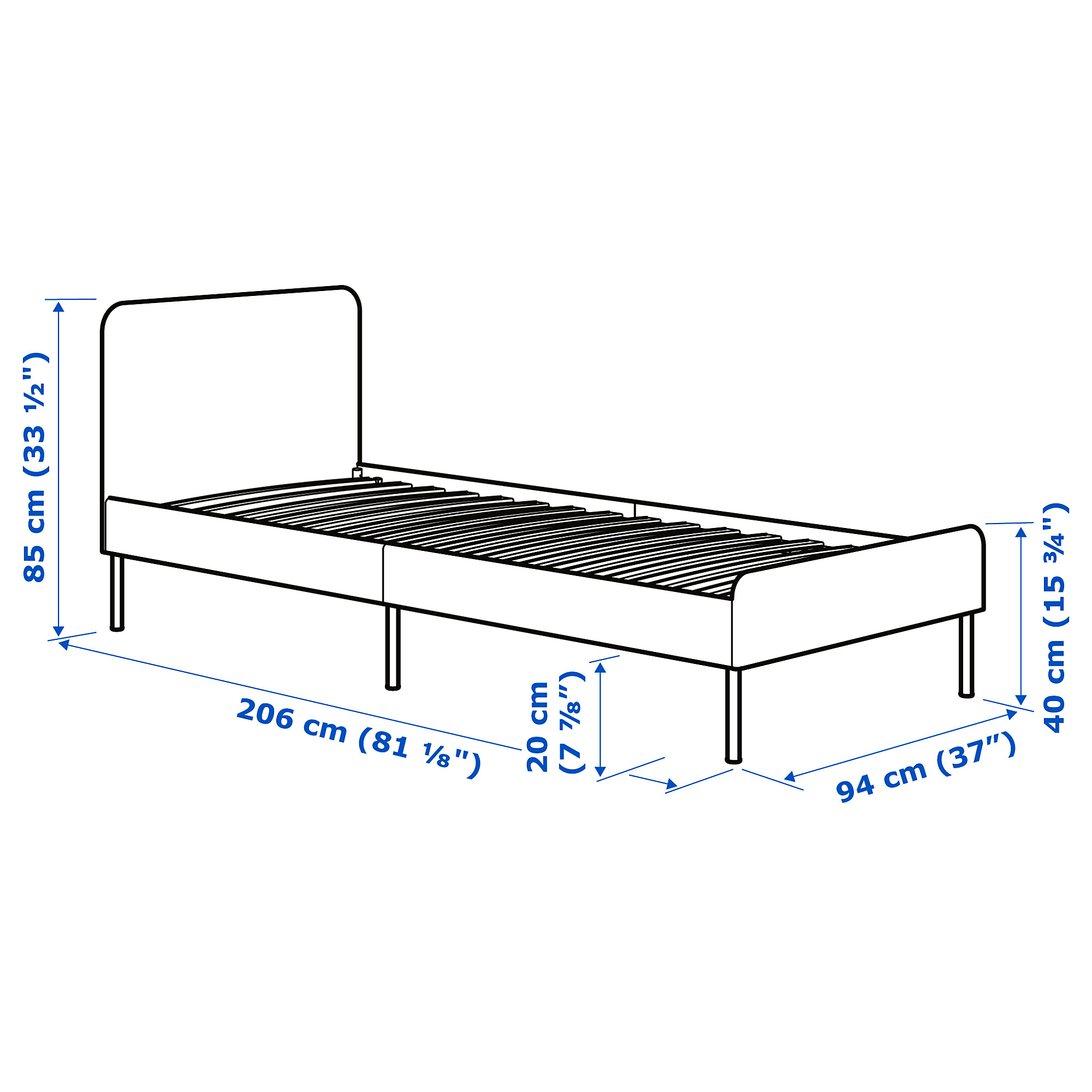 SLATTUM upholstered bed frame