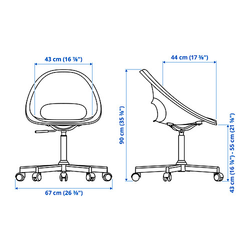 ELDBERGET/MALSKÄR swivel chair