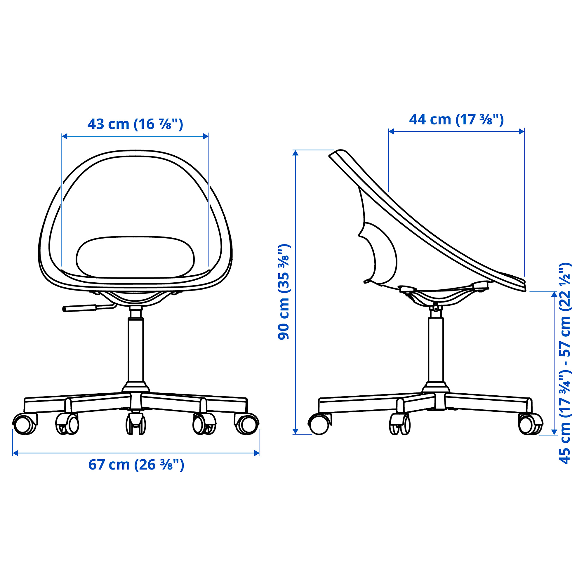 LOBERGET/MALSKÄR swivel chair