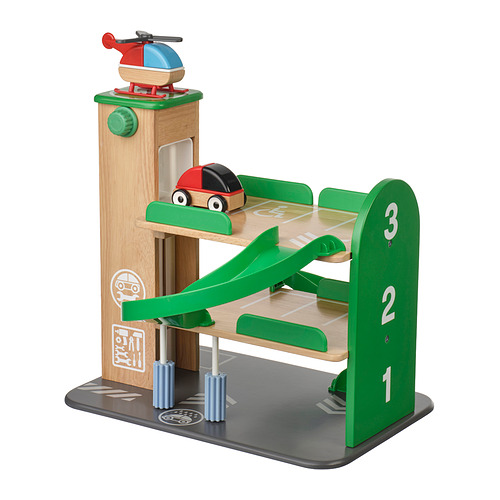 LILLABO - garage with car and helicopter, multicolour | IKEA Taiwan Online - PE989148_S4