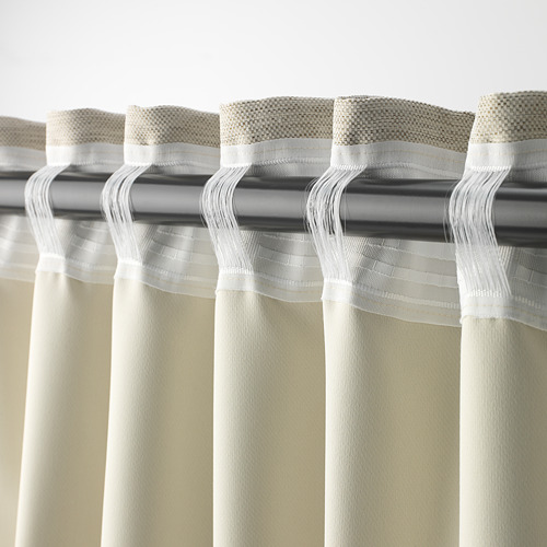 KALAMONDIN - 窗簾 2件裝, 米色 | IKEA 線上購物 - PE744666_S4