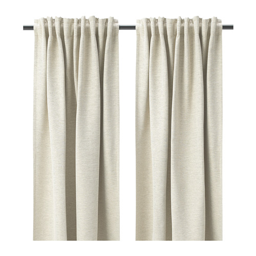 KALAMONDIN - 高度遮光窗簾 2件裝, 米色/含織帶, 145x178 公分 | IKEA 線上購物 - PE744664_S4
