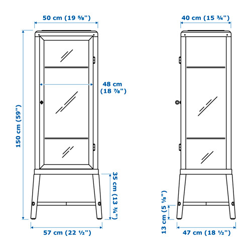 FABRIKÖR - glass-door cabinet, pale grey-green | IKEA Taiwan Online - PE656816_S4