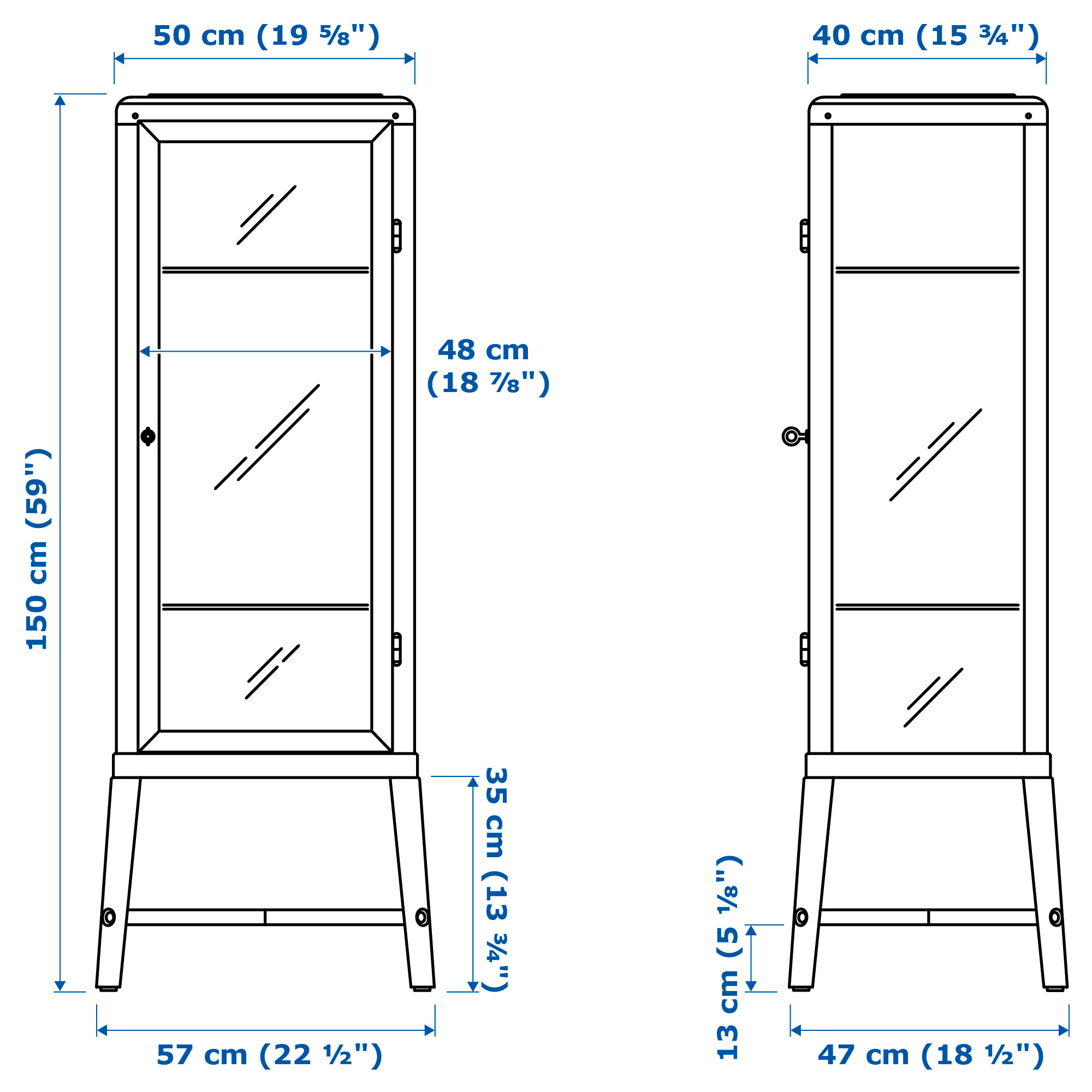 FABRIKÖR glass-door cabinet