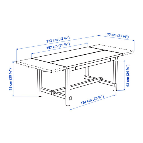 NORDVIKEN - 延伸桌, 仿古染色 | IKEA 線上購物 - PE798625_S4