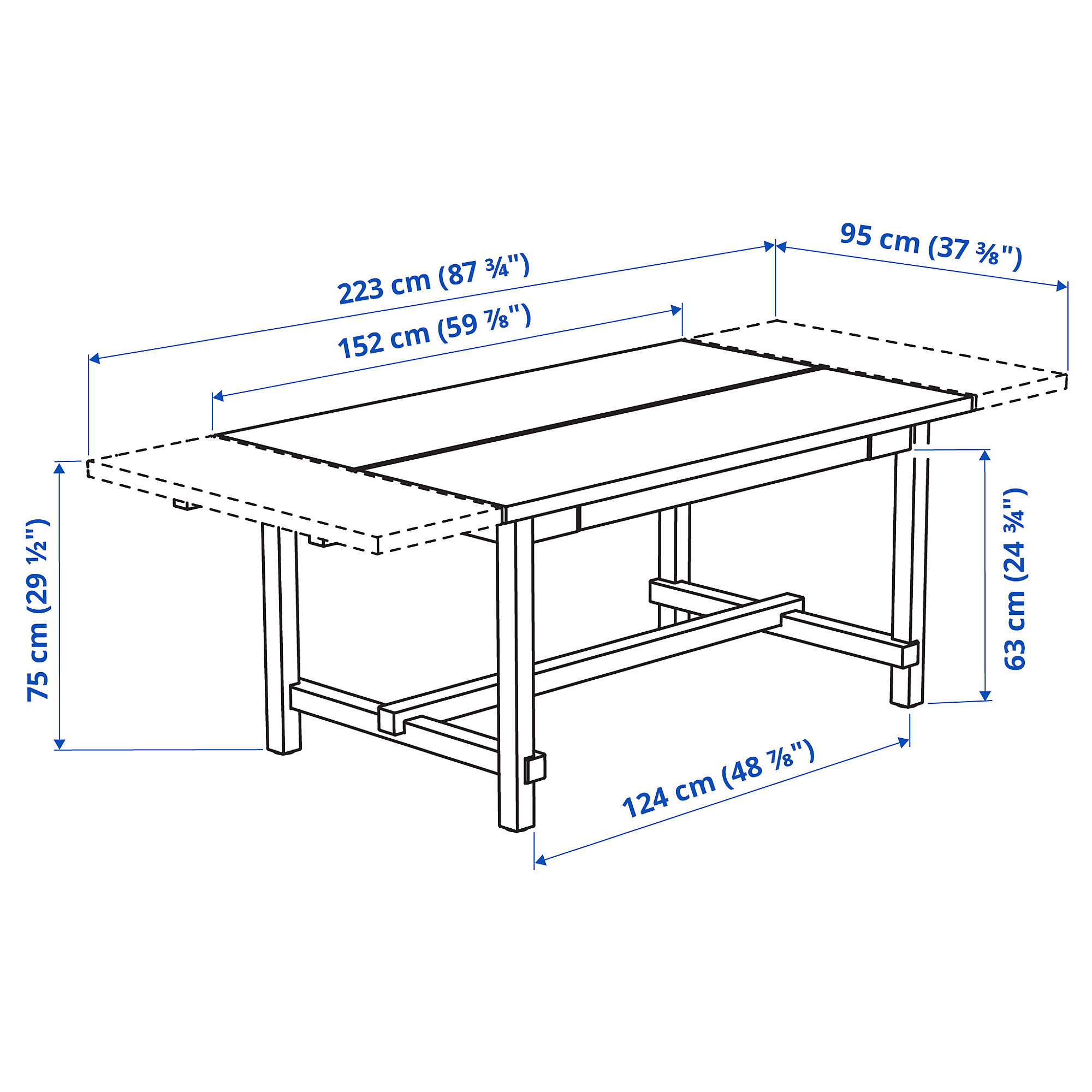 NORDVIKEN/NORDVIKEN table and 6 chairs