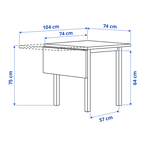 NORDVIKEN drop-leaf table