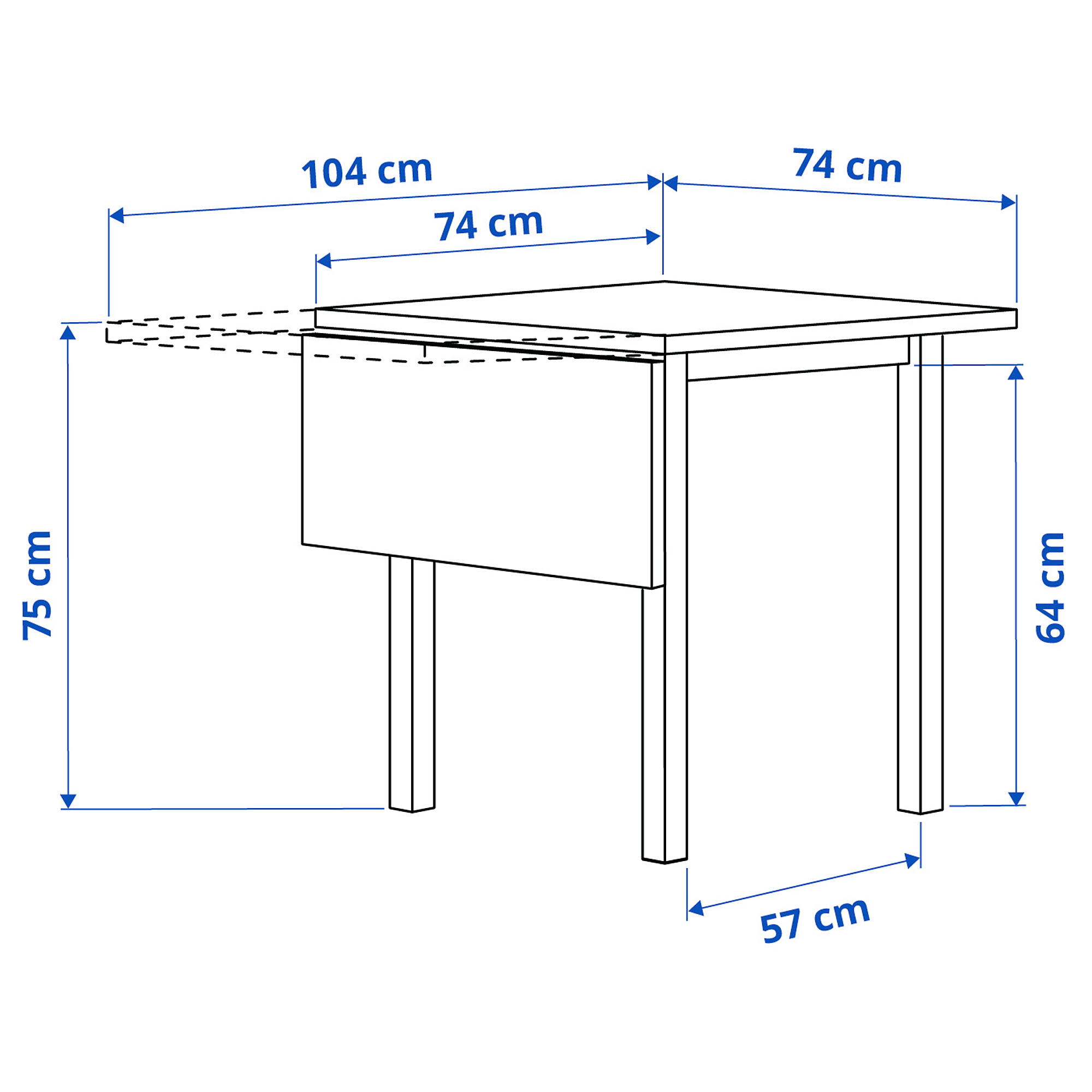 NORDVIKEN drop-leaf table