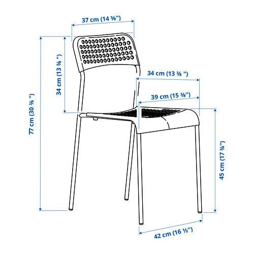 ADDE - 餐椅, 黑色 | IKEA 線上購物 - PE798637_S4