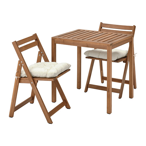 NÄMMARÖ table and 2 folding chairs, outdoor