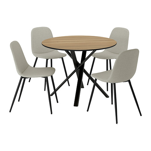 NORRMJÖLE/NORDMANSSKÄR table and 4 chairs