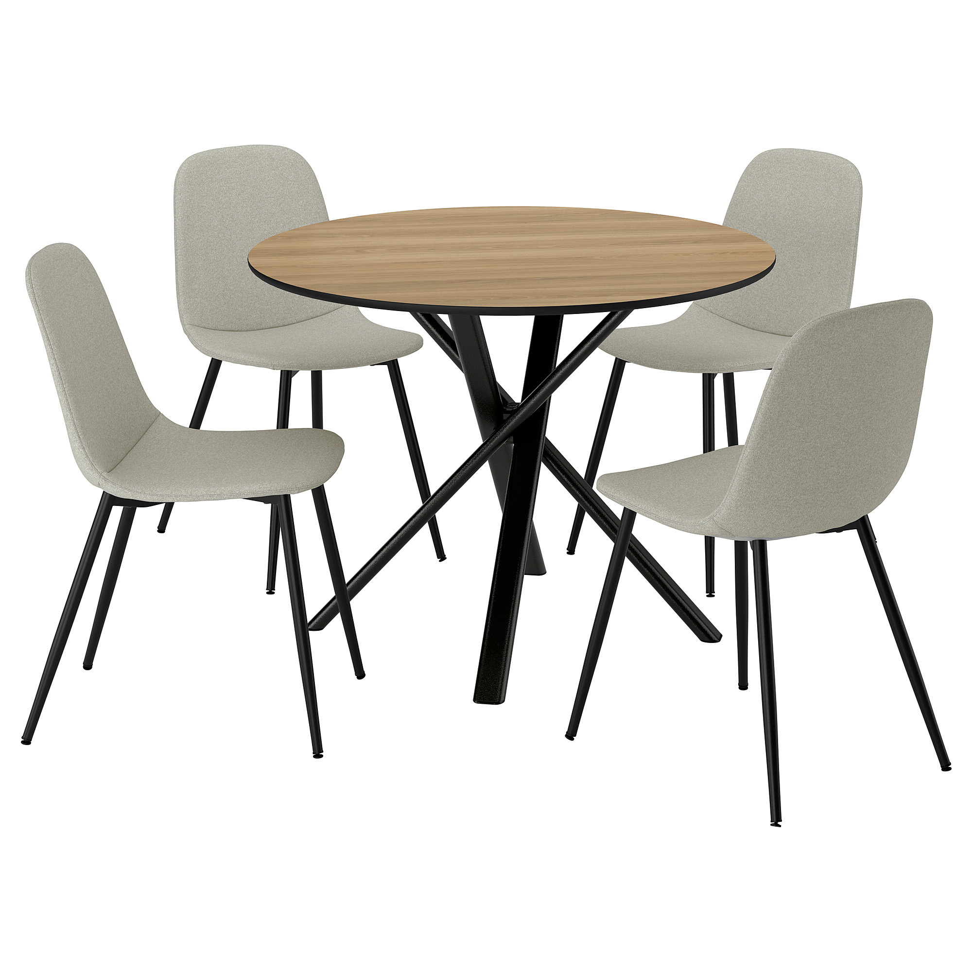 NORRMJÖLE/NORDMANSSKÄR table and 4 chairs