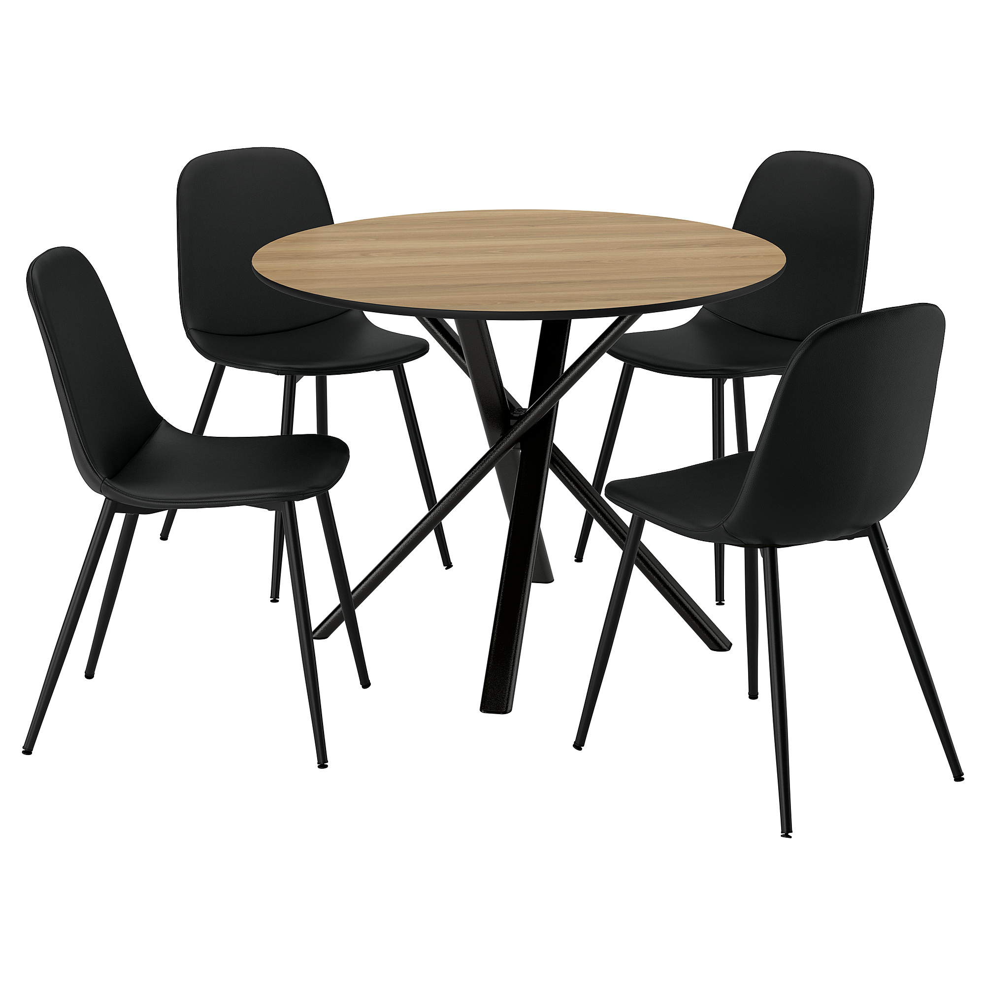 NORRMJÖLE/NORDMANSSKÄR table and 4 chairs