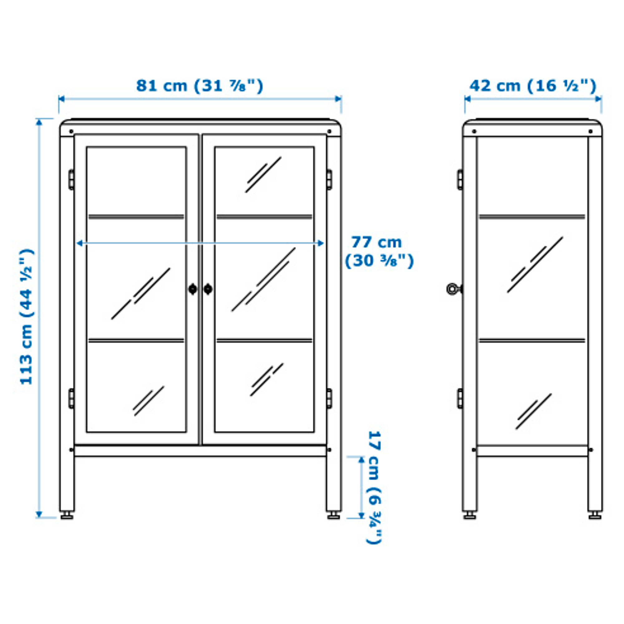 FABRIKÖR glass-door cabinet