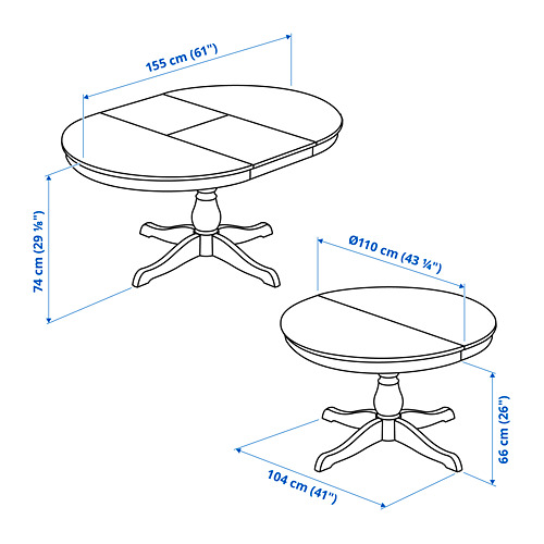 INGATORP - 延伸圓桌, 白色 | IKEA 線上購物 - PE798640_S4