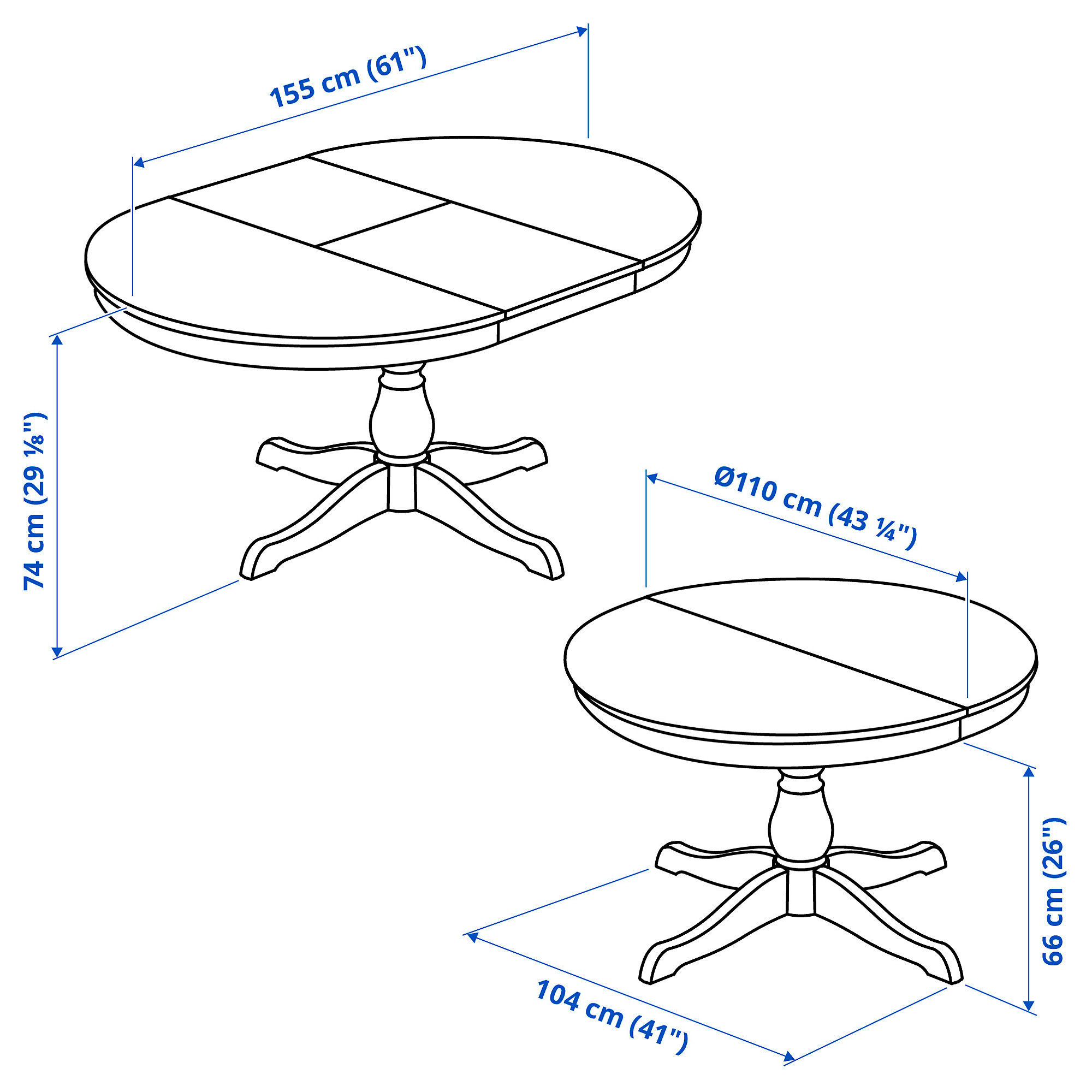 INGATORP/INGOLF table and 4 chairs