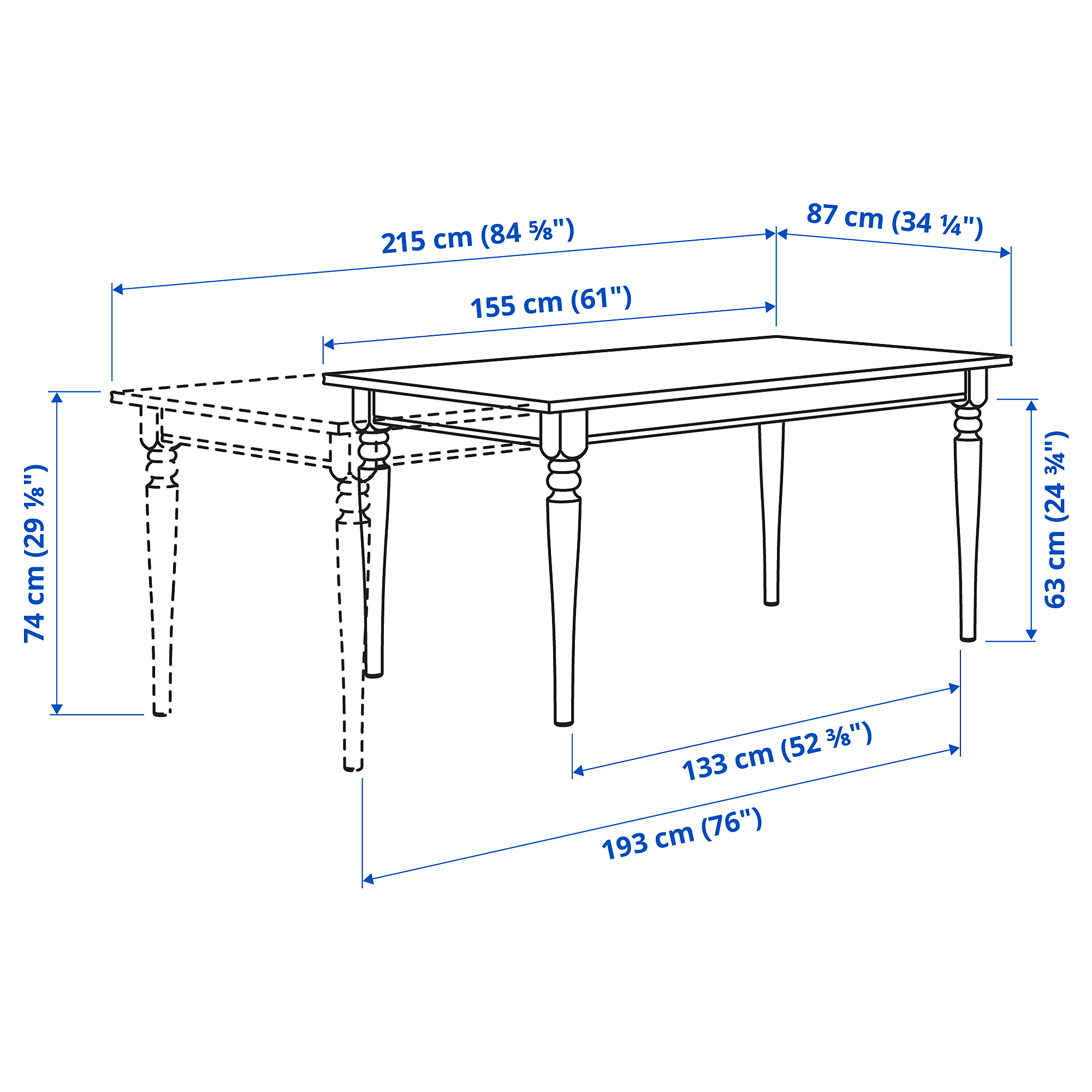 INGATORP/INGOLF table and 6 chairs