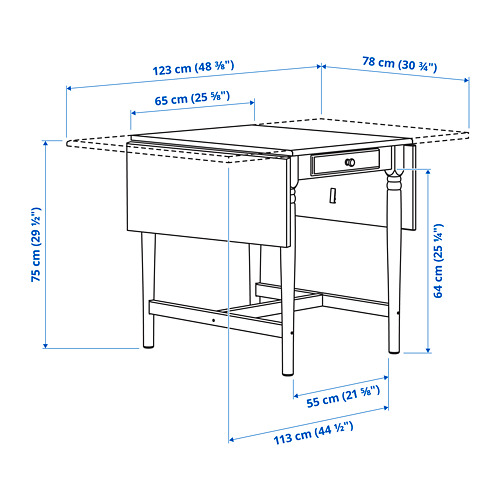 INGATORP - 折疊桌, 白色 | IKEA 線上購物 - PE798641_S4