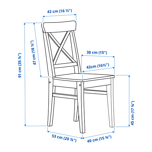 SKOGSTA/INGOLF table and 6 chairs