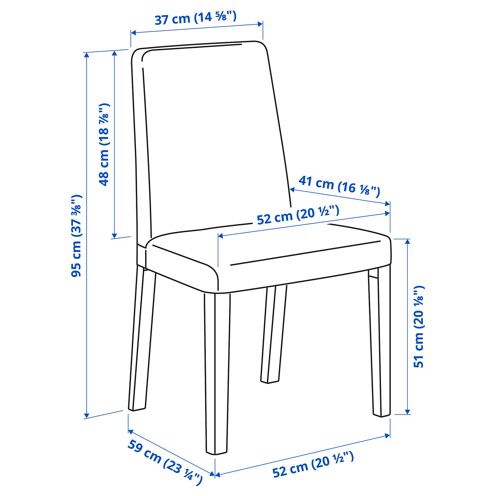 SKOGSTA/BERGMUND table and 6 chairs