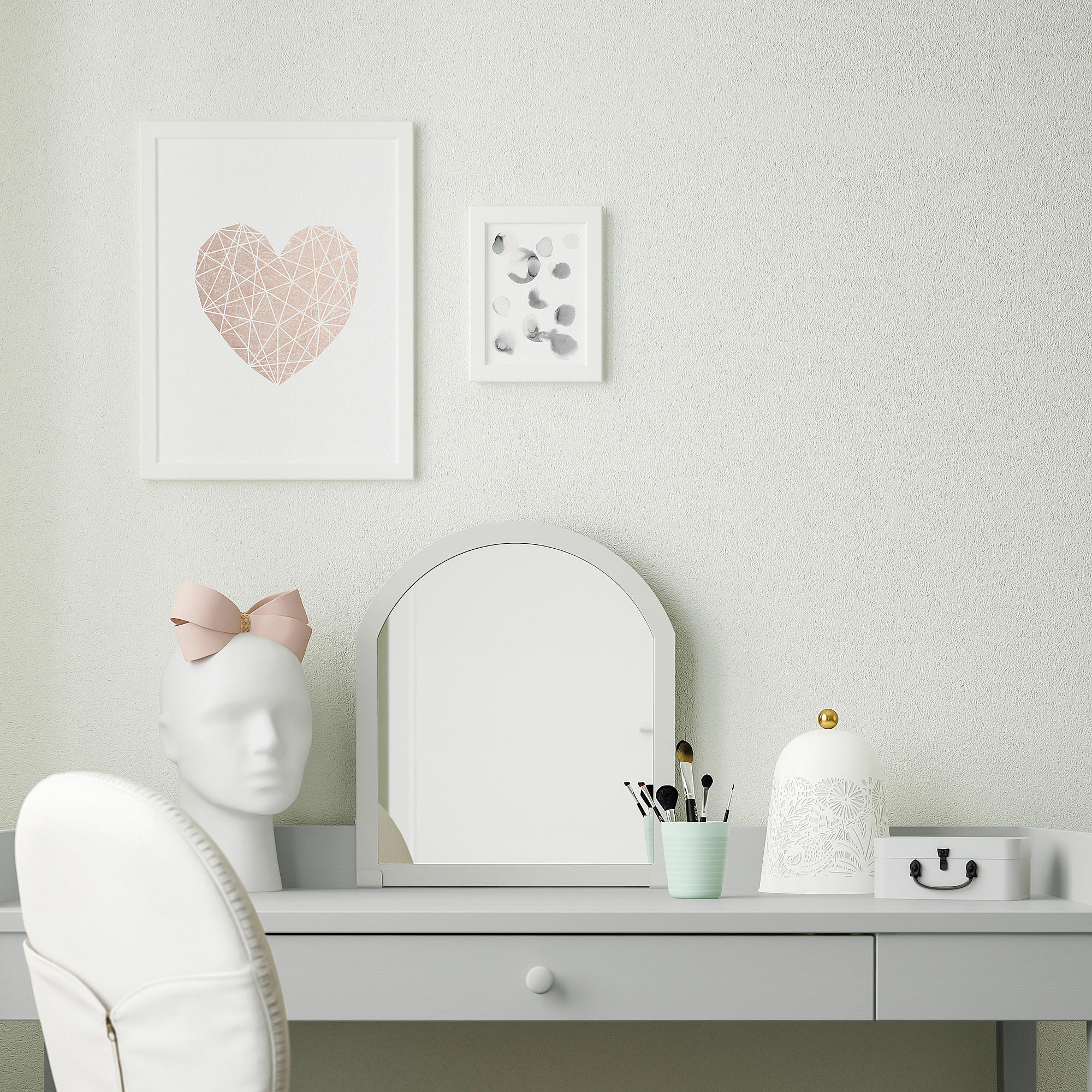 SMYGA desk with mirror
