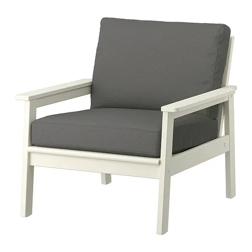 BONDHOLMEN - armchair, outdoor, white/beige/Frösön/Duvholmen dark grey | IKEA Taiwan Online - PE922841_S4