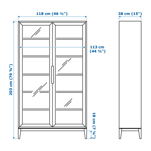 REGISSÖR glass-door cabinet