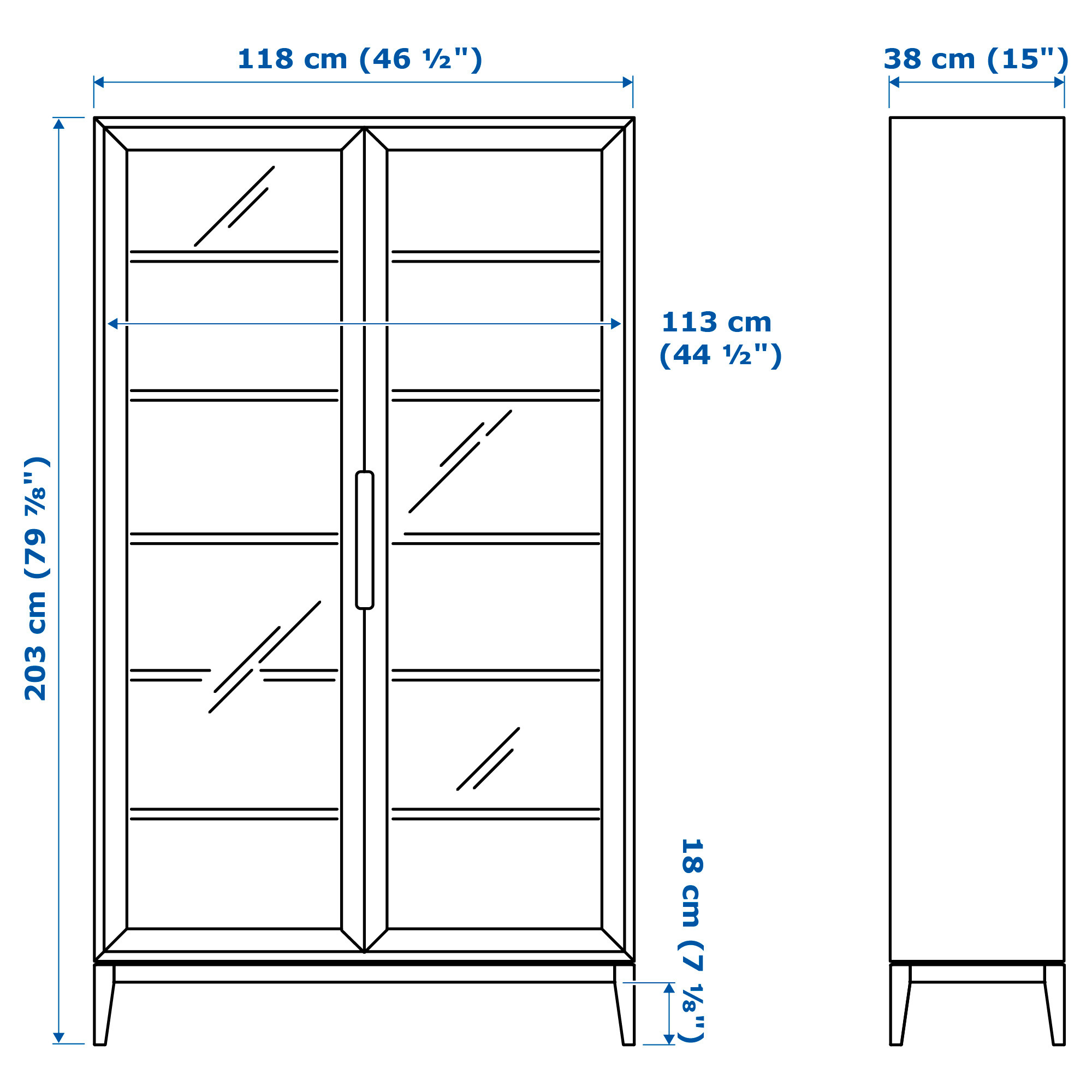 REGISSÖR glass-door cabinet