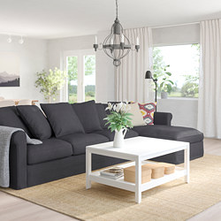 GRÖNLID - 4-seat sofa with chaise longue, Ljungen medium grey | IKEA Taiwan Online - PE744767_S3