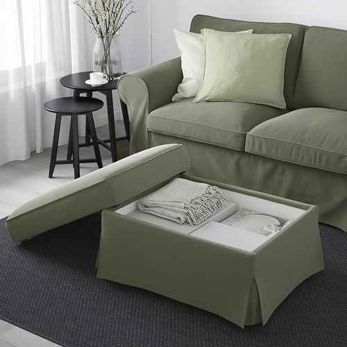 EKTORP footstool with storage