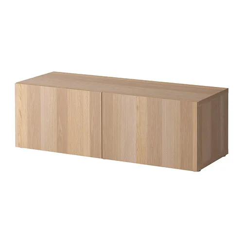 BESTÅ - 層架組附門板, 染白橡木紋/Lappviken 染白橡木紋, 120x42x38 公分 | IKEA 線上購物 - PE386623_S4