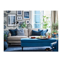 STOCKSUND - 三人座沙發, Ljungen 藍色/黑色/木材 | IKEA 線上購物 - PE575076_S3