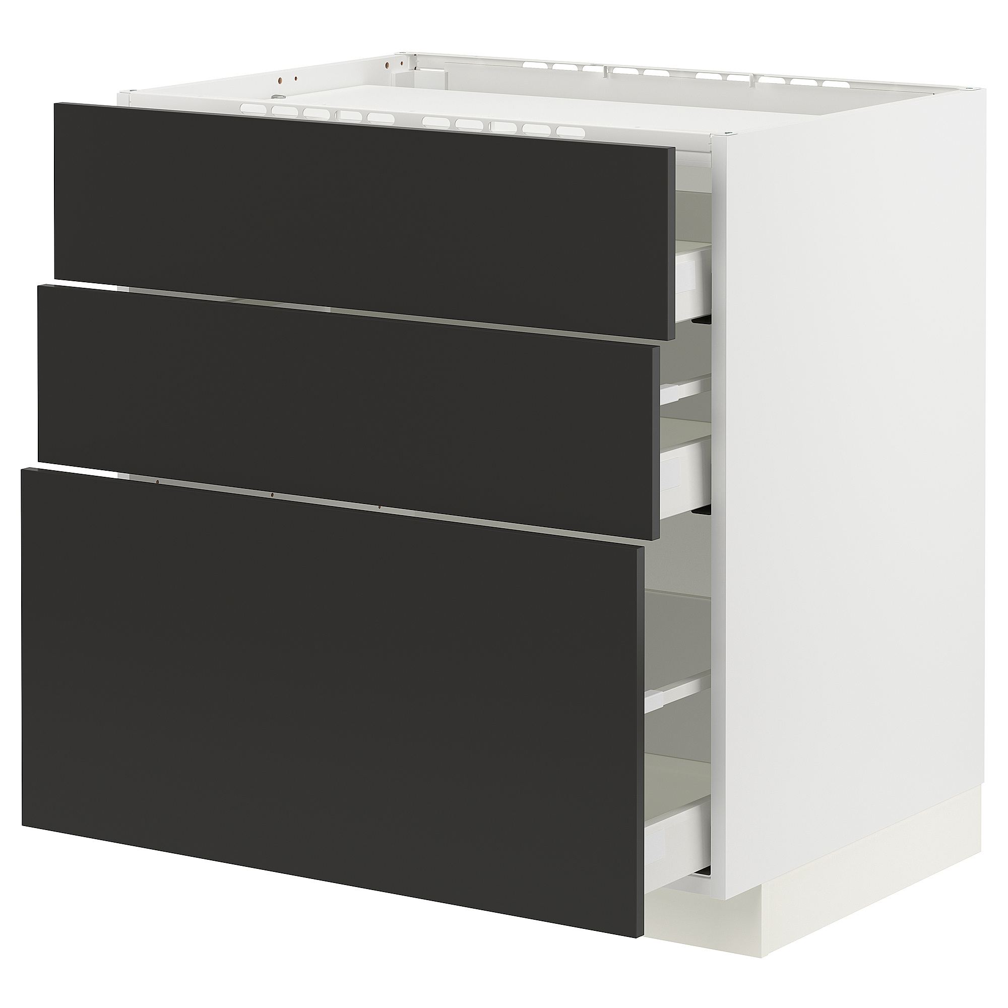 METOD/MAXIMERA base cab f hob/3 fronts/3 drawers