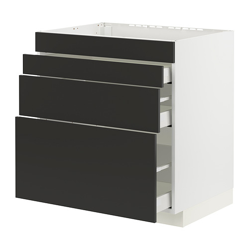 METOD/MAXIMERA base cab f hob/4 fronts/3 drawers