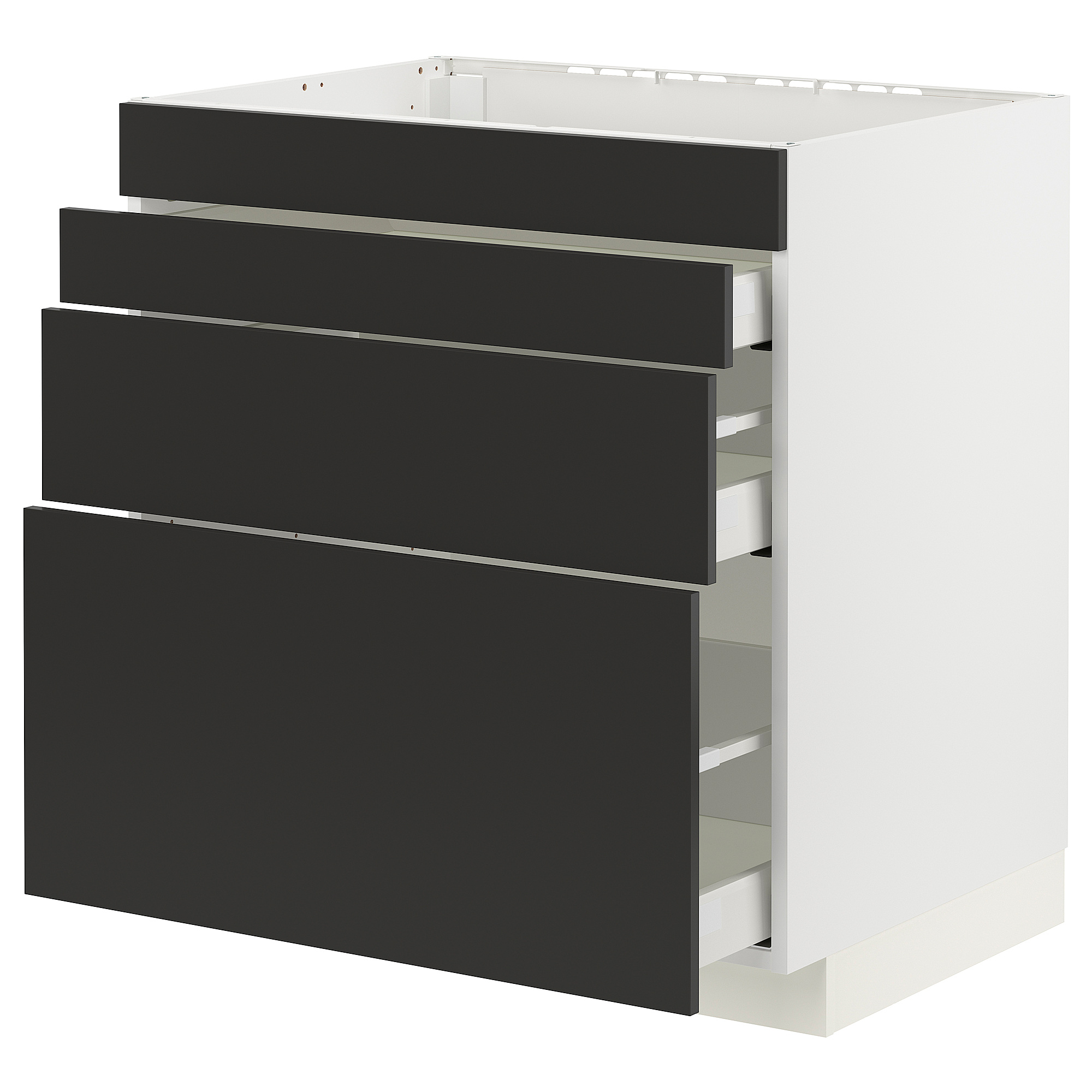 METOD/MAXIMERA base cab f hob/4 fronts/3 drawers