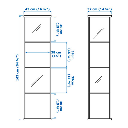 DETOLF - glass-door cabinet, white | IKEA Taiwan Online - PE656977_S4