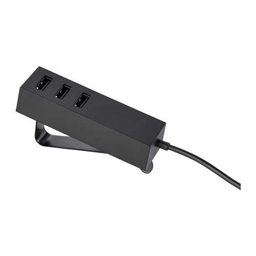 LÖRBY - USB充電器附夾, 黑色 | IKEA 線上購物 - PE656990_S4